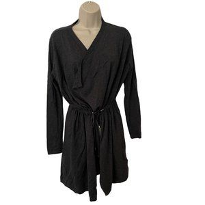 Phase Eight Wrap Cardigan Womens Grey Tie Front Long Sleeve Long Sweater Size 8